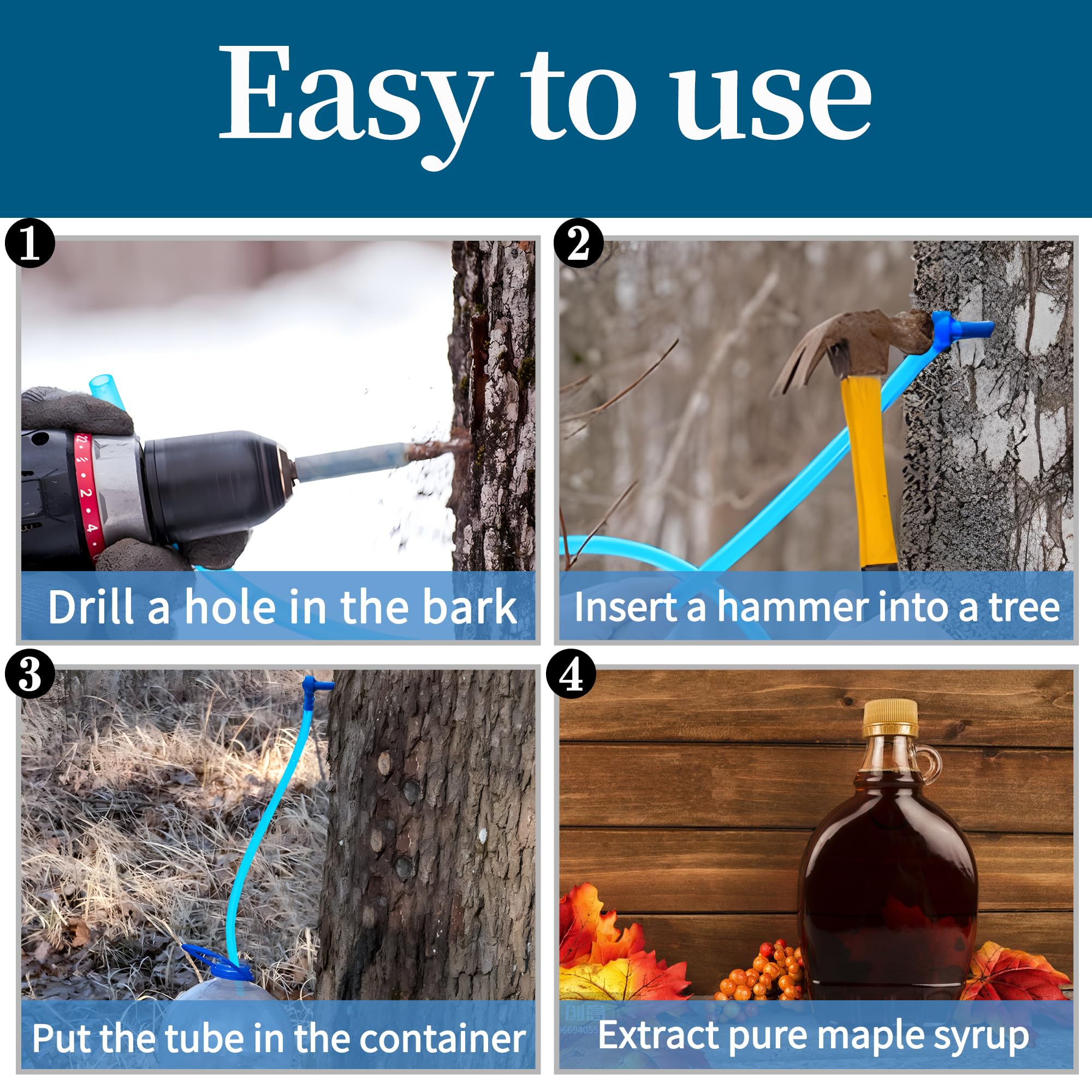 DECOHS blue tapping tube system ideal for family maple projects.