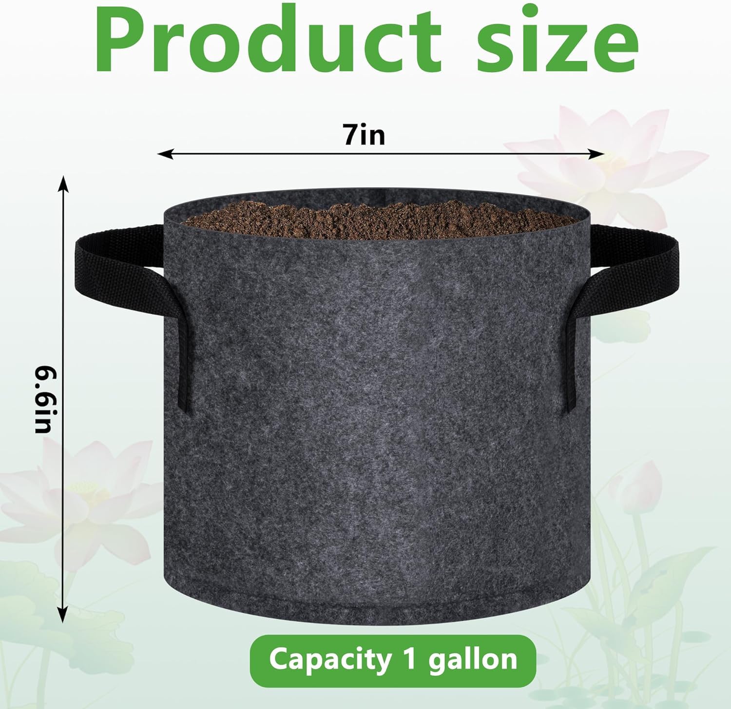 DECOHS breathable fabric pond pots support drainage and healthy root growth