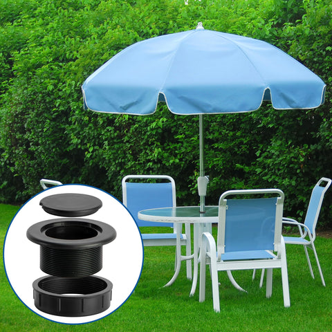 DECOHS cafe outdoor table with hole cover for a clean look