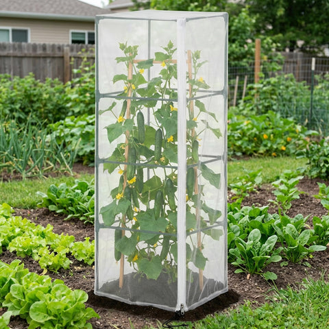 DECOHS versatile netting suits tomatoes, peas, cucumbers, and climbing flowers.