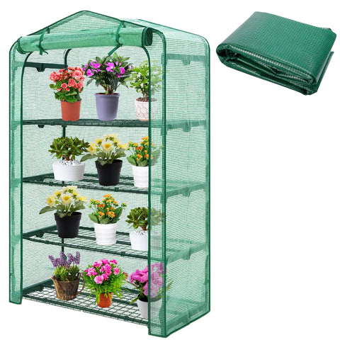 DECOHS extra wide greenhouse cover front view showing spacious space for plants