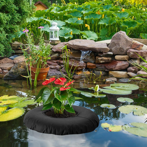 DECOHS planters enhance outdoor water features with subtle, stylish placement