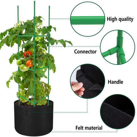DECOHS four-pack grow bags help planters move plants easily