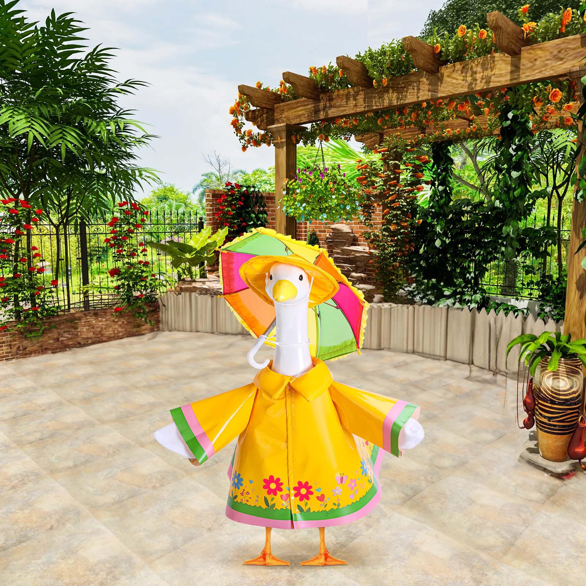 DECOHS garden goose decor brightens porches and lawns