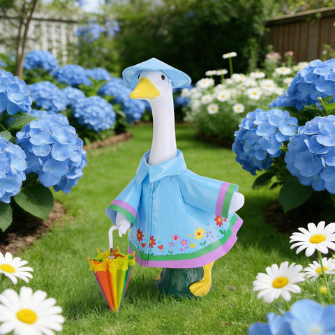 DECOHS garden party goose costume enhances themed outdoor events.