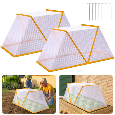 DECOHS garden row accelerator cover assembly protects crops from weather while remaining easy to install.
