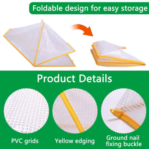 DECOHS Garden Row Accelerator Cover folded storage demonstrates easy folding for seasonal use.