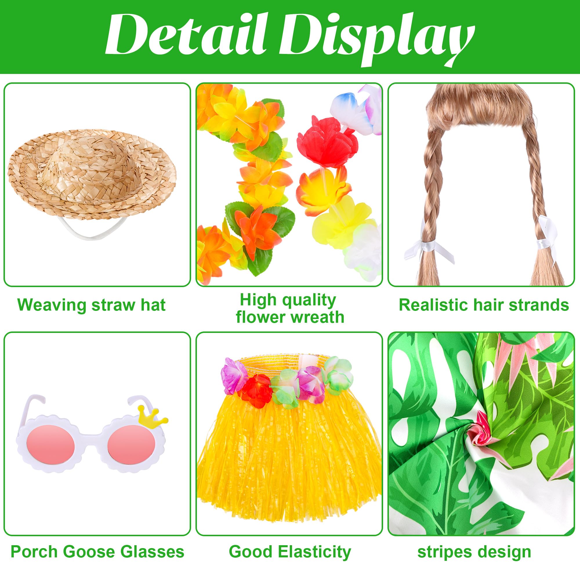 DECOHS goose grass skirt and wreath bikini adds playful garden charm.