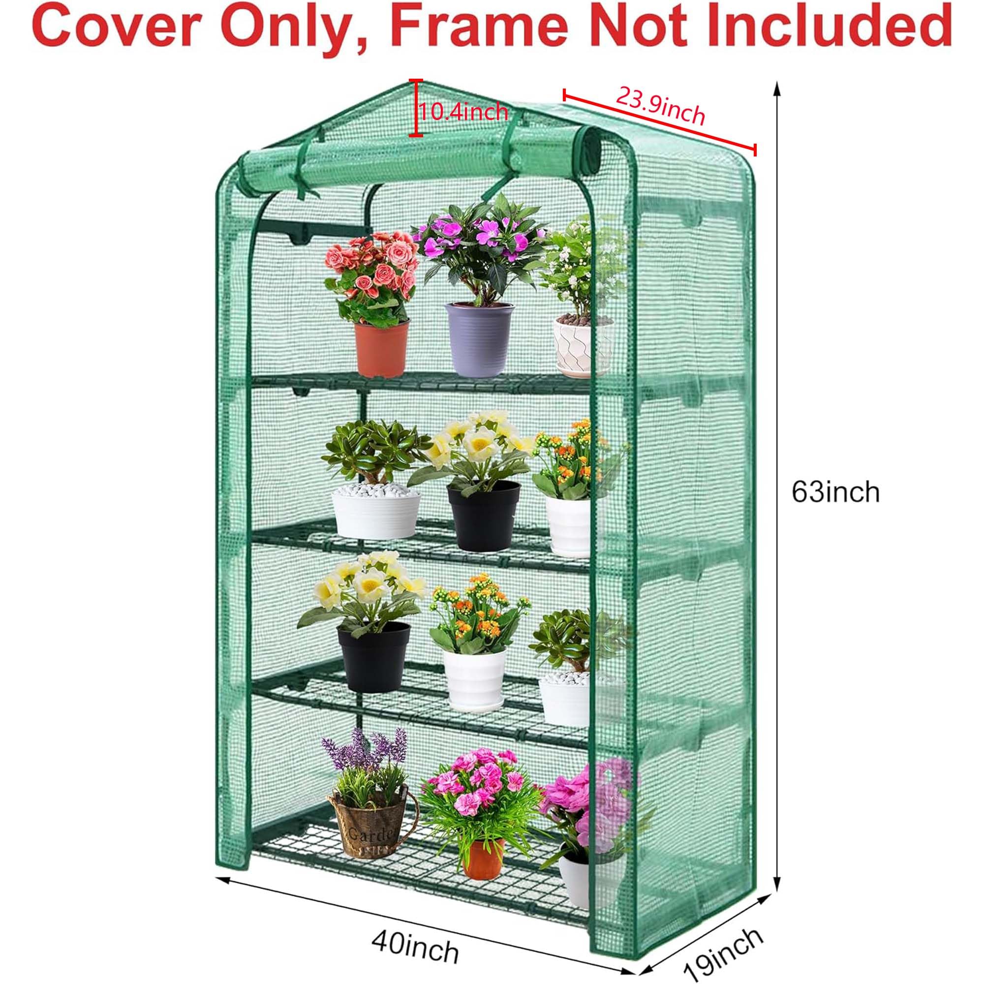 DECOHS greenhouse cover with roll-up door for easy access and airflow
