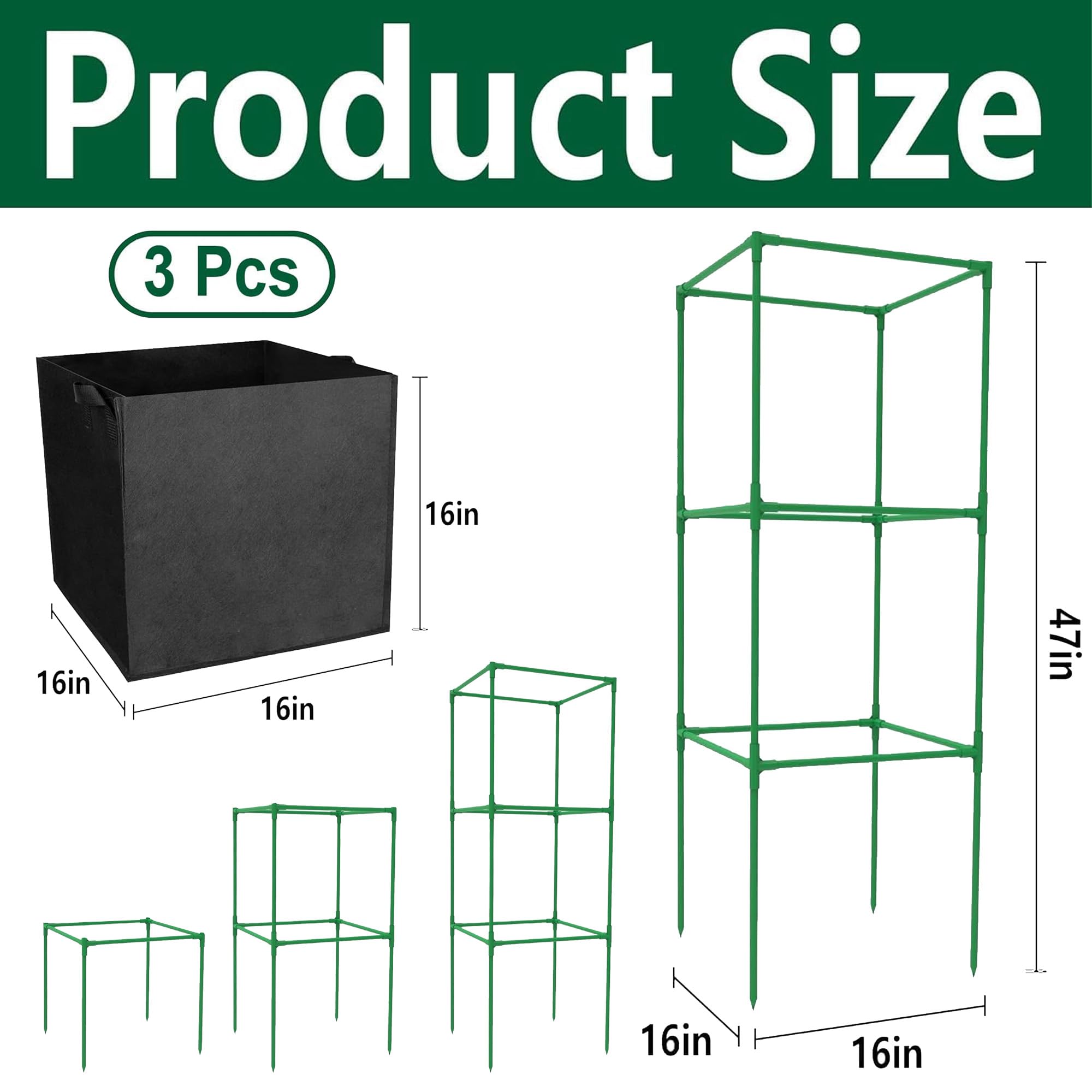 DECOHS 17.7-gallon grow bag ready for planting with good water permeability.