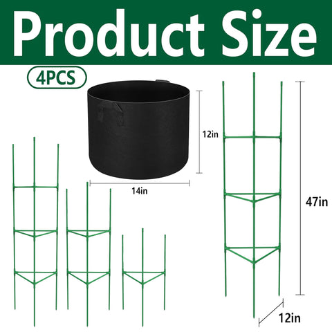 DECOHS grow bags 14x12 inch promote drainage and mobility