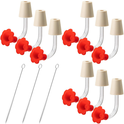 DECOHS hummingbird feeder tubes with red flower tip attract hummingbirds and prevent leaks.