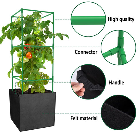 DECOHS large 47 x 16 x 16 inch cage accommodates bigger plants.