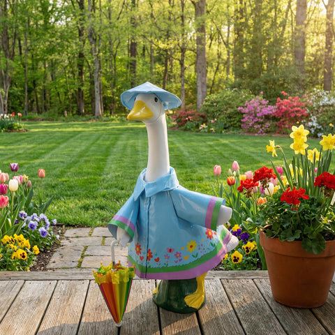 DECOHS outdoor yard goose look adds playful character to any porch.