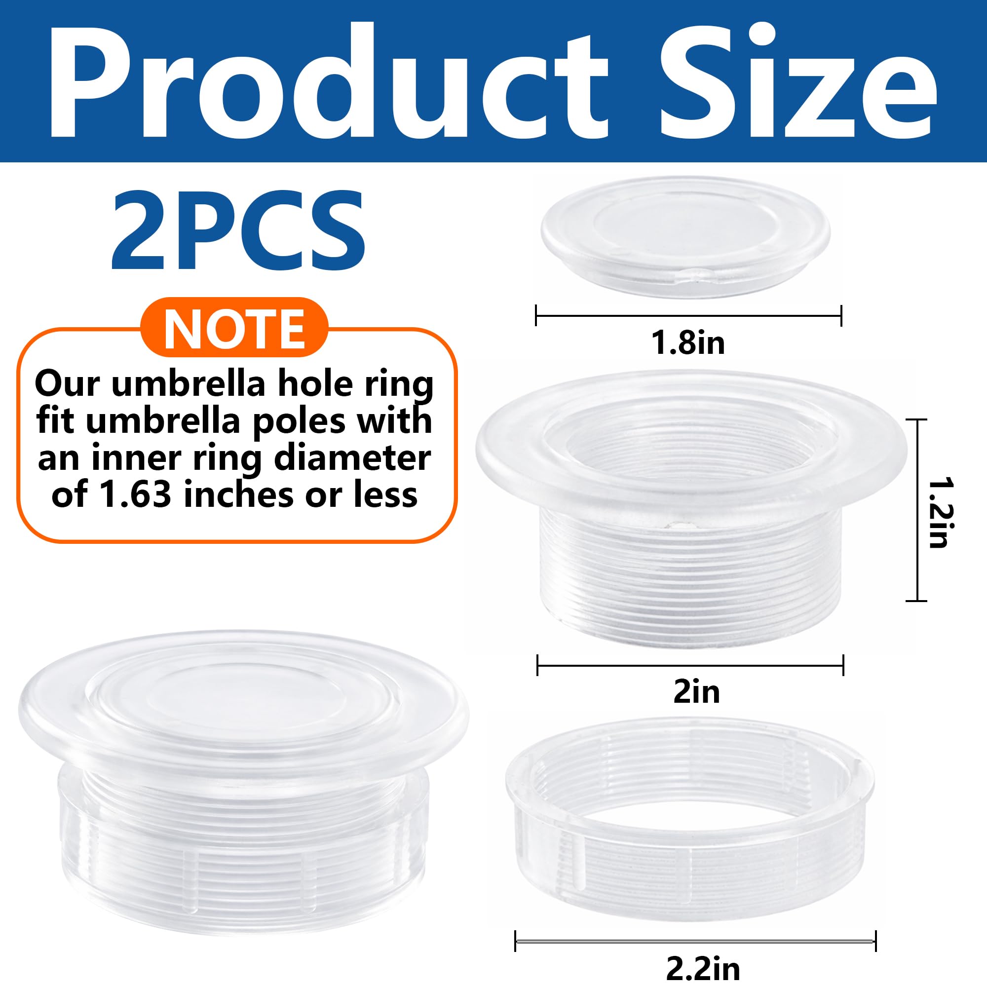 DECOHS transparent hole cap covering the table hole for a clean surface