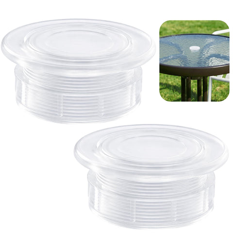 DECOHS parasol hole ring plug mounted in a 2-inch table hole stabilizing the setup