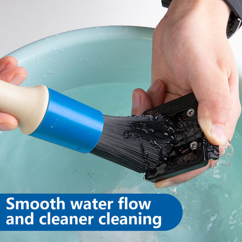 DECOHS flow-through design directs solvent to bristles for targeted cleaning