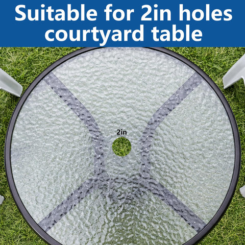 DECOHS patio table hole plug keeping the surface undisturbed