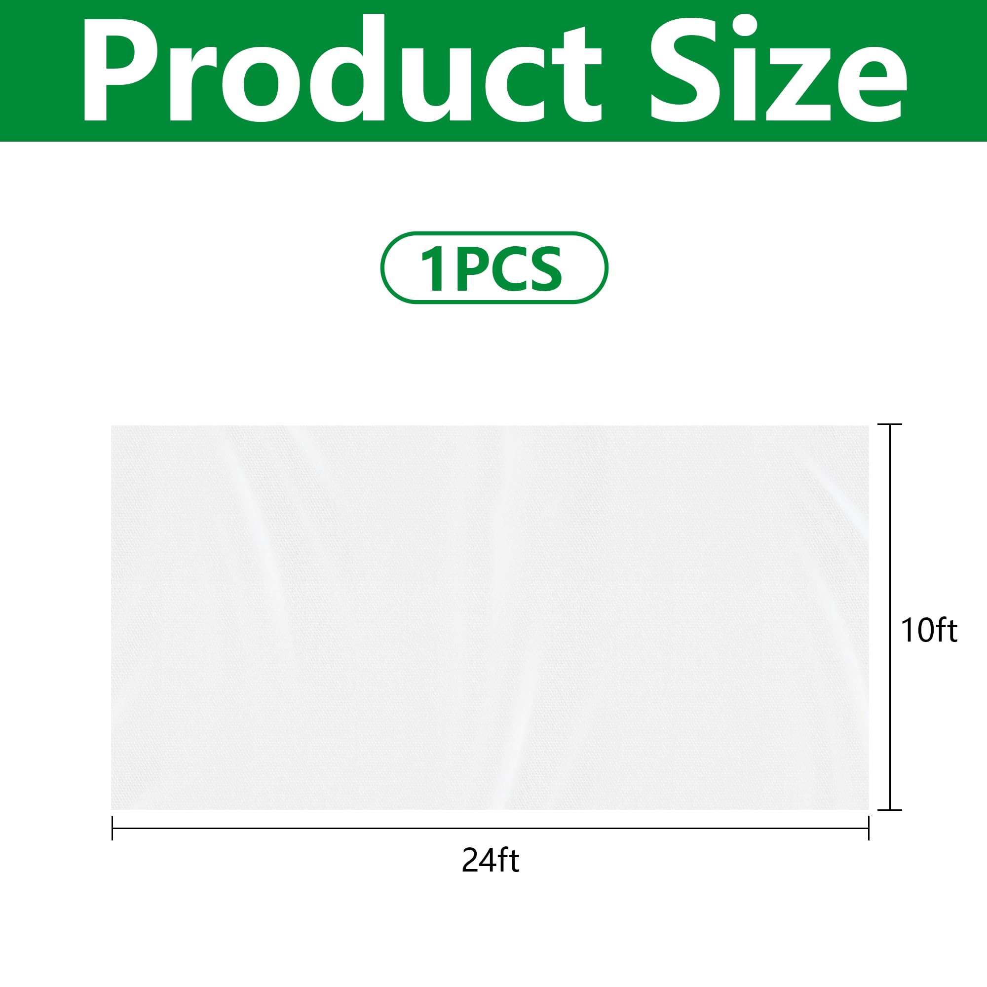 DECOHS plant protection cloth 24x10 ft shown over beds for even light.