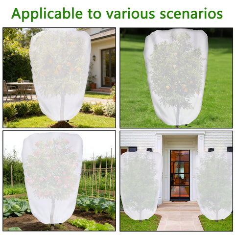 DECOHS plant shade cover overhead shielding shrubs from direct sun.
