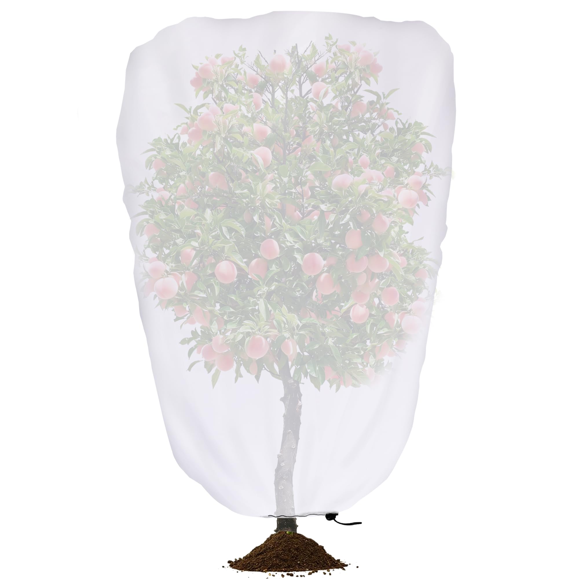 DECOHS shade cover mounted on a tree protecting plants from direct sun