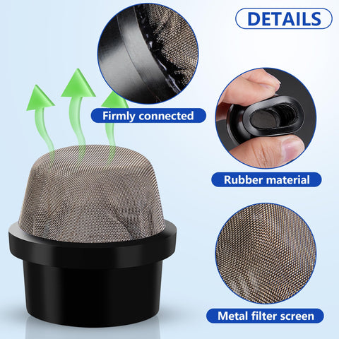 Stainless steel filter cap detail on DECOHS product