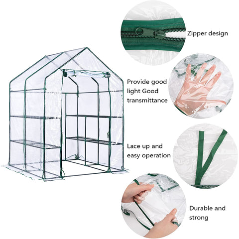 DECOHS transparent PVC greenhouse cover preventing deformation while letting light through.
