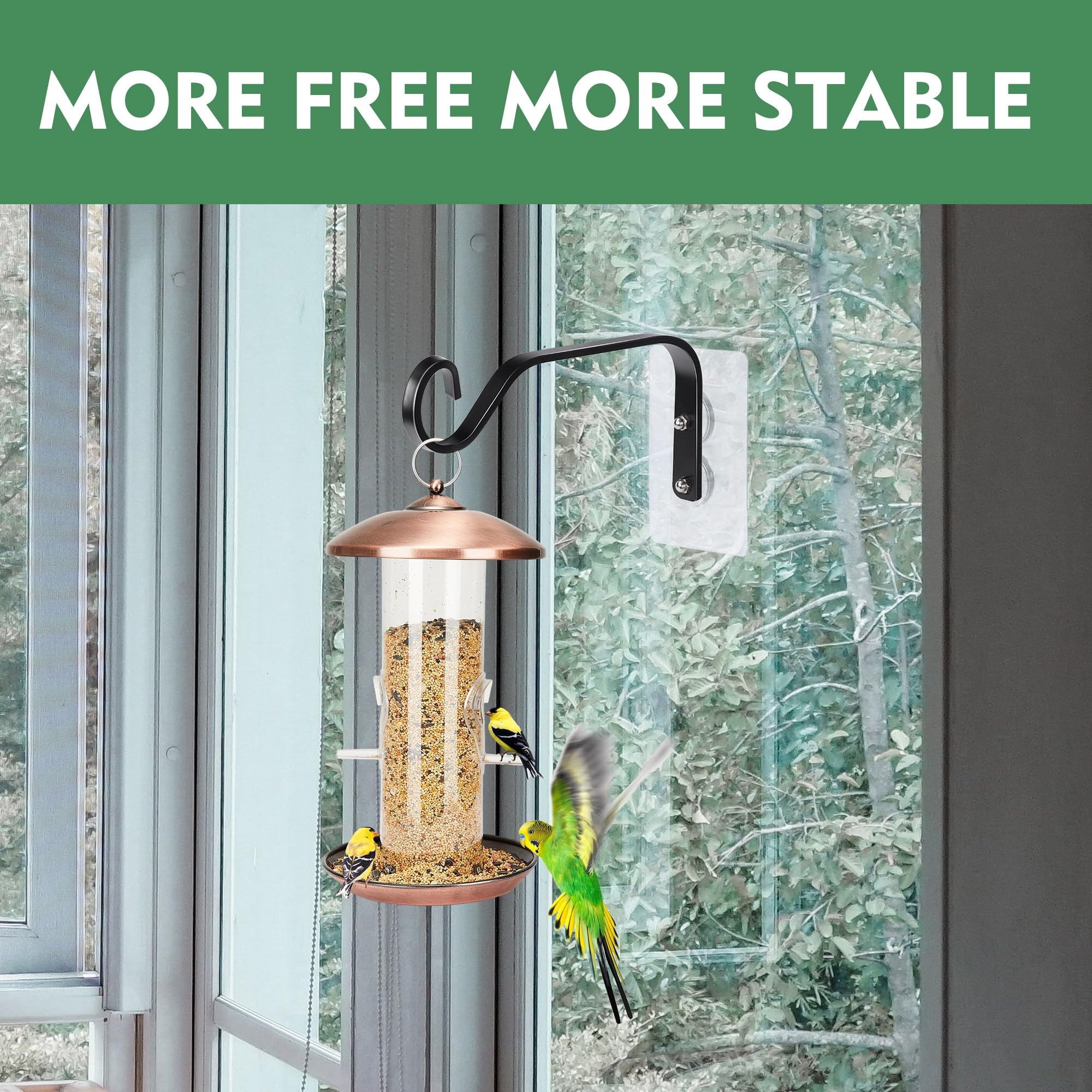 DECOHS iron hanger with rust-proof coating for long-lasting outdoor use.