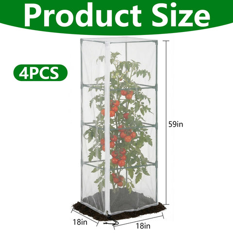 DECOHS zipper-drawstring netting provides easy access for watering and harvesting.