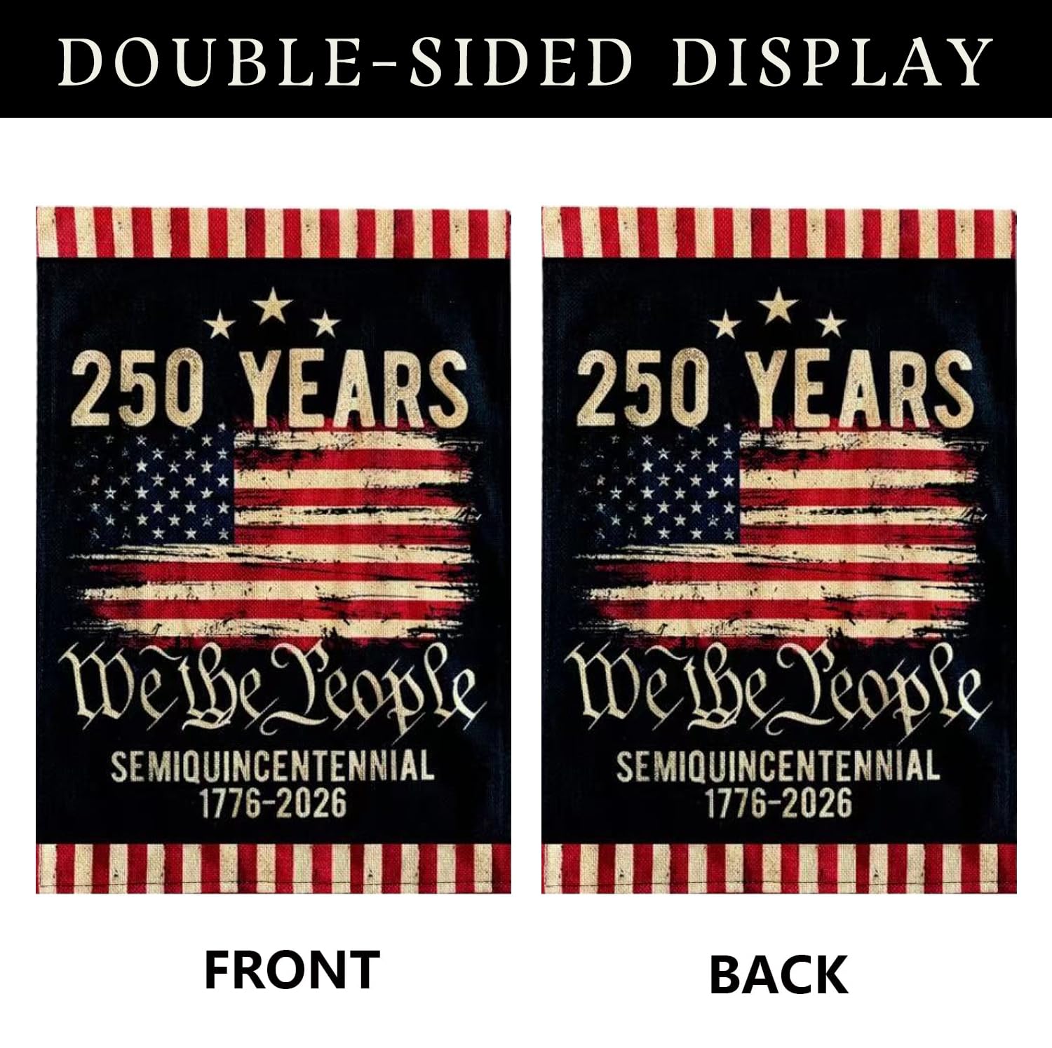 DECOLPARTY garden flag on porch rail for welcoming outdoor spaces