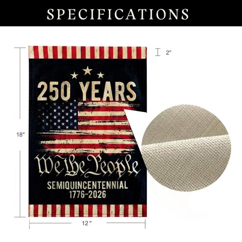 DECOLPARTY We The People flag full view emphasizes bold patriotic print