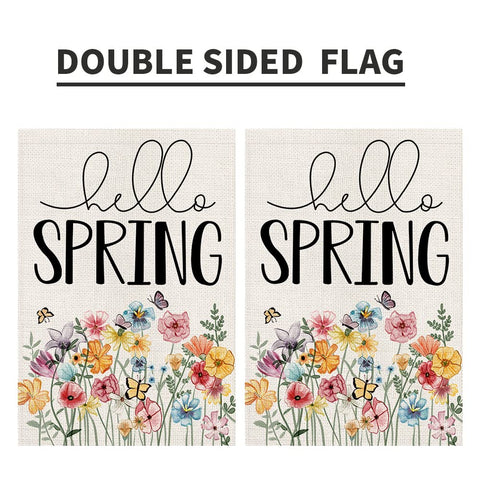 Decorhua 12x18 inch garden flag fits standard flag stands.