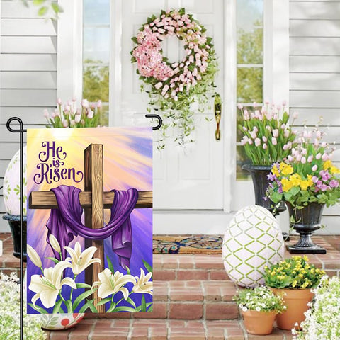 Decorhua 12x18 inch flag suitable for deck, porch, or yard display.