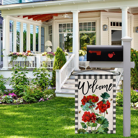 Decorhua double-sided garden flag keeps imagery clear from both sides.