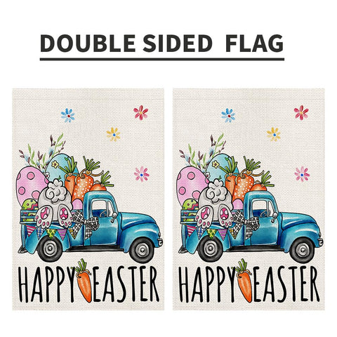 Decorhua Easter flag packaging showing one piece and stand not included.