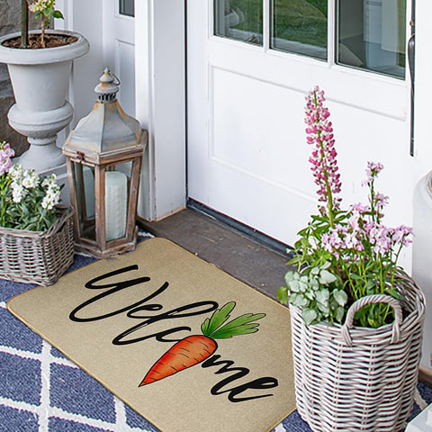 Decorhua versatile Easter theme mat for indoor and outdoor use.