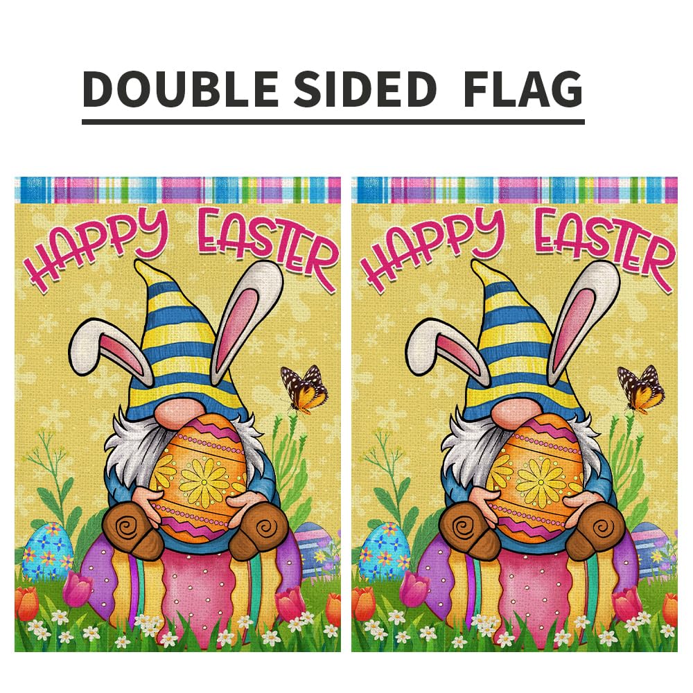Decorhua floral spring design flag enhances yard curb appeal.