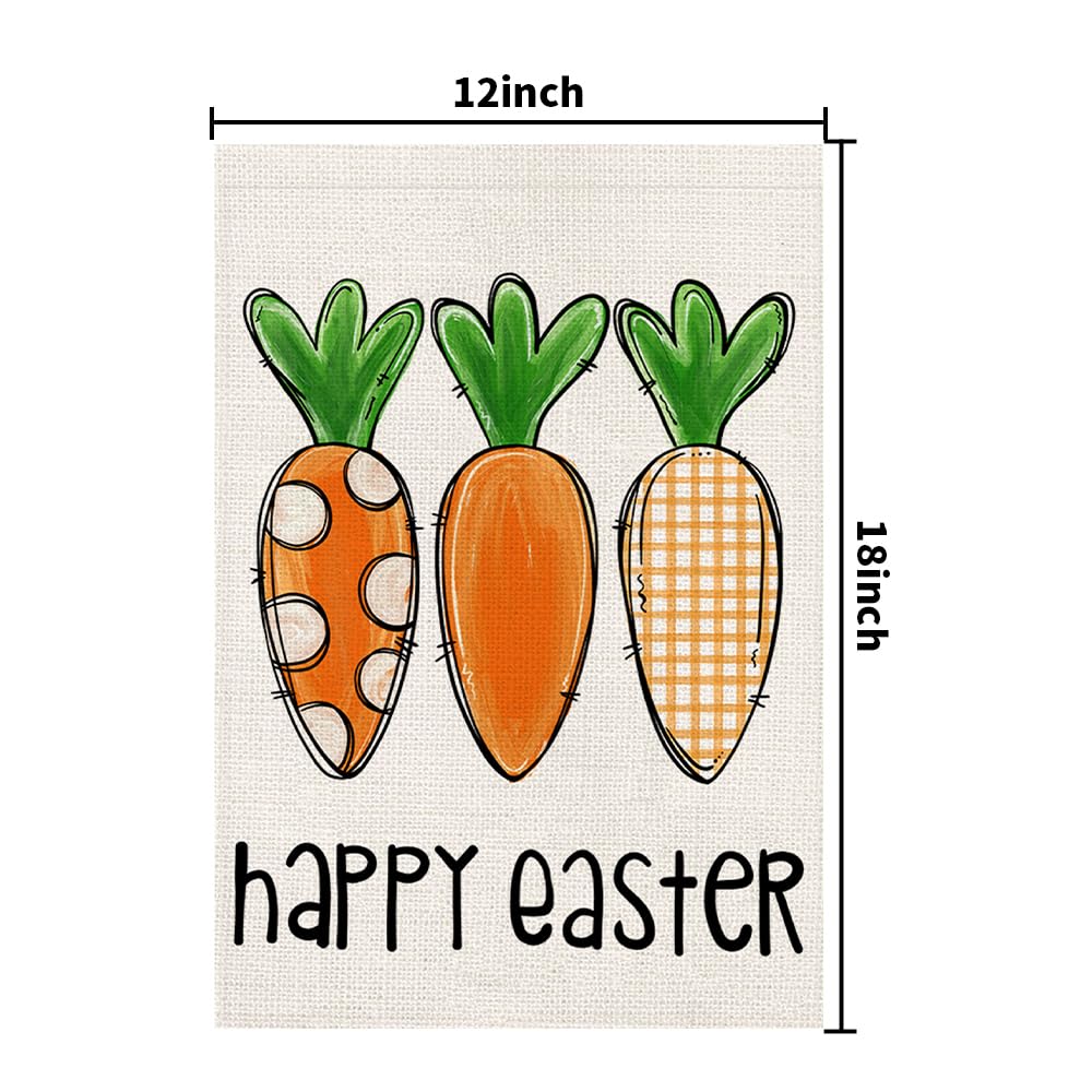 Decorhua Happy Easter Garden Flag 12x18 sleeve fits standard flag stand.