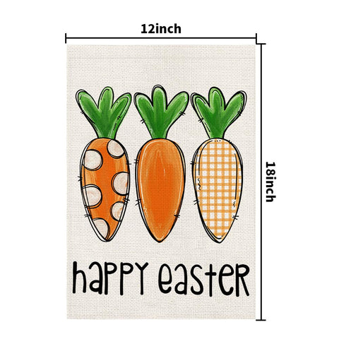 Decorhua Happy Easter Garden Flag 12x18 sleeve fits standard flag stand.