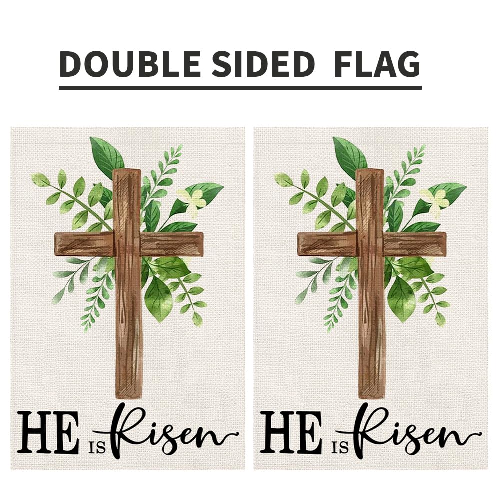 Decorhua He is Risen outdoor Easter flag for decks patios yards
