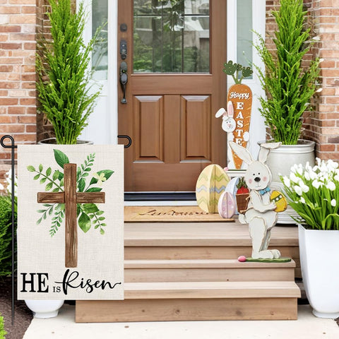 Decorhua He is Risen flag weather-resistant with UV fade resistance