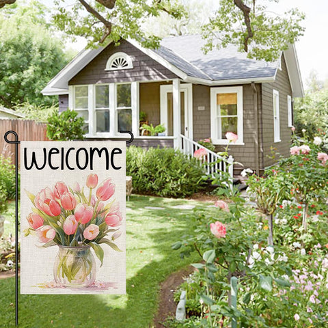 Decorhua double-sided garden flag ensures readable design from both sides