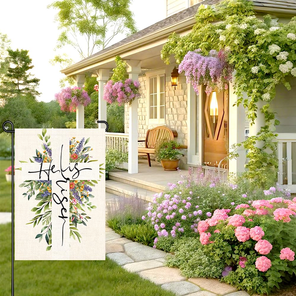 Decorhua porch and walkway flag adds faith-filled charm to outdoor spaces.