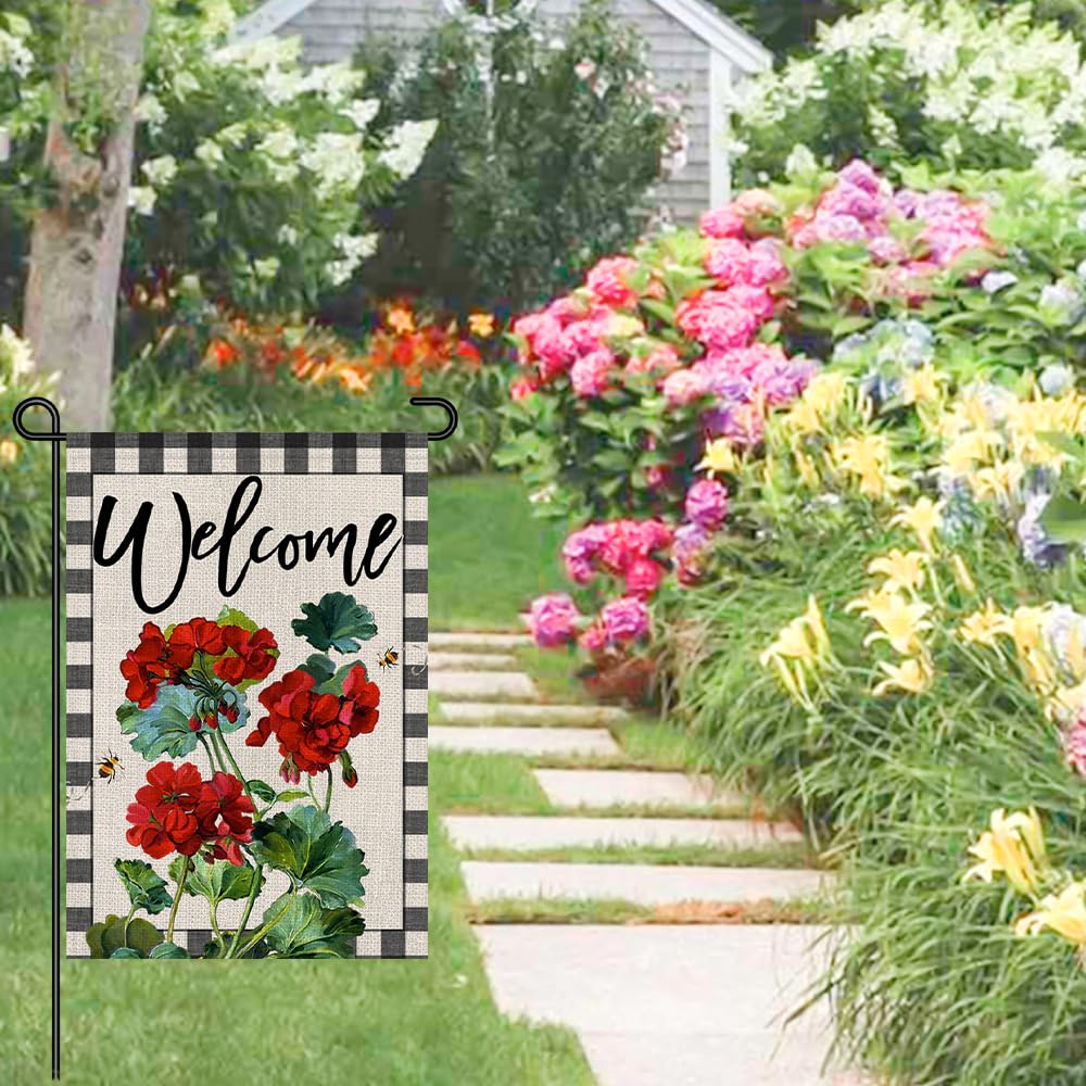 Decorhua seasonal floral bee design welcomes guests on your porch.
