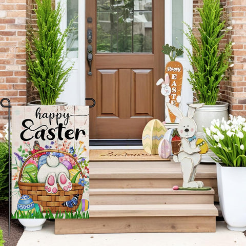 Decorhua spring flowers garden flag for yard display and seasonal cheer.