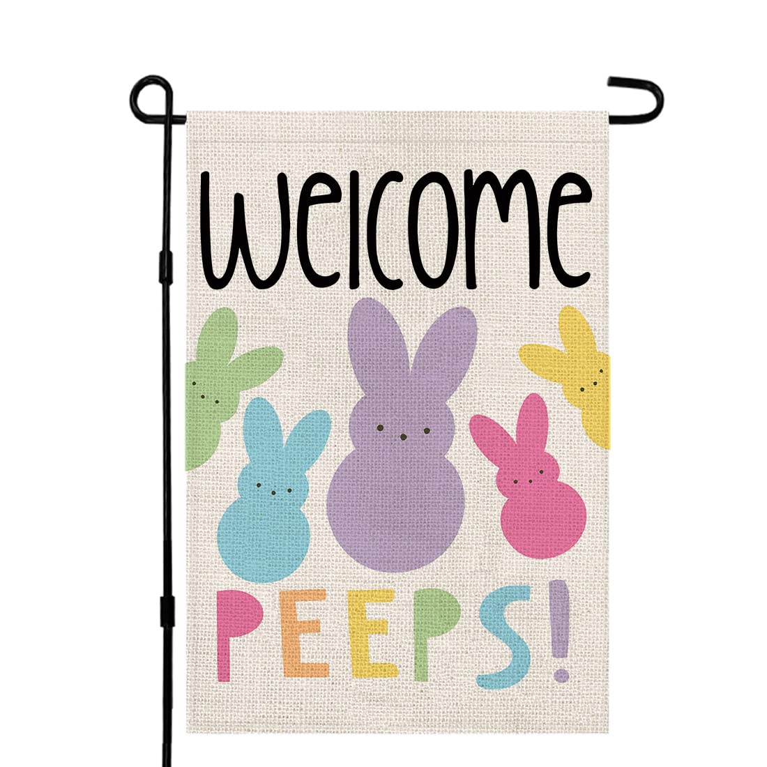 Decorhua Welcome Easter garden flag doublesided, visible from both sides for greeting guests