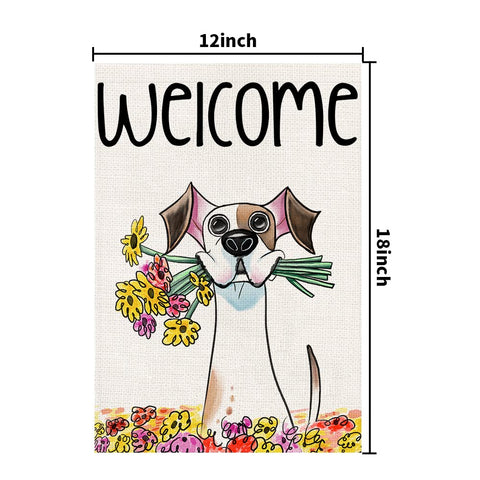 Decorhua Welcome Spring flag sleeve hanger ready for standard flag stand