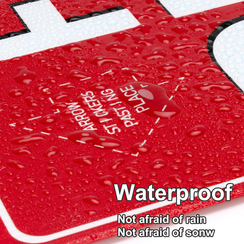 Decorniqu red rent sign with large writing area to personalize contact details.