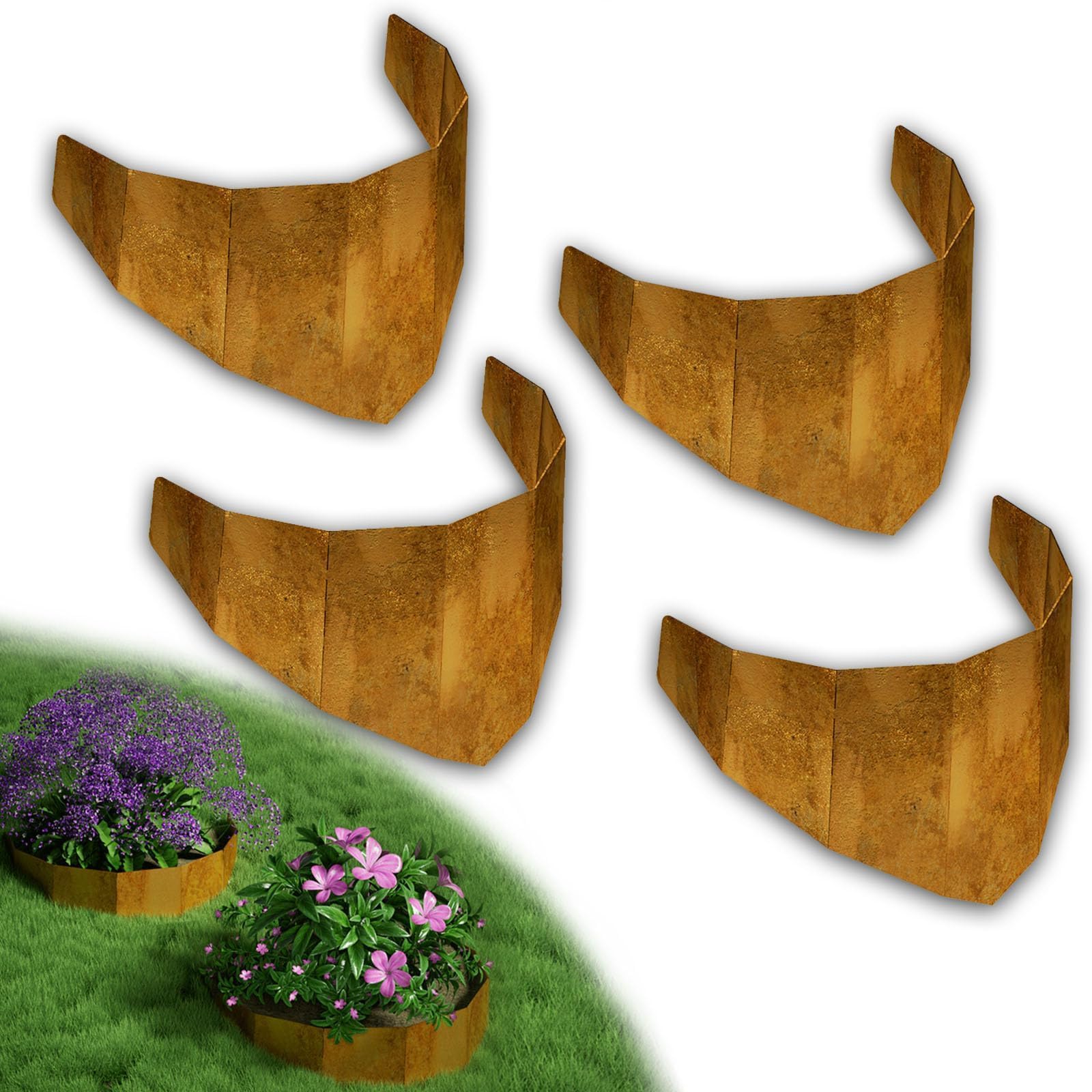 Decoroca Corten Hillside Planter on a slope demonstrates erosion control and modular setup.