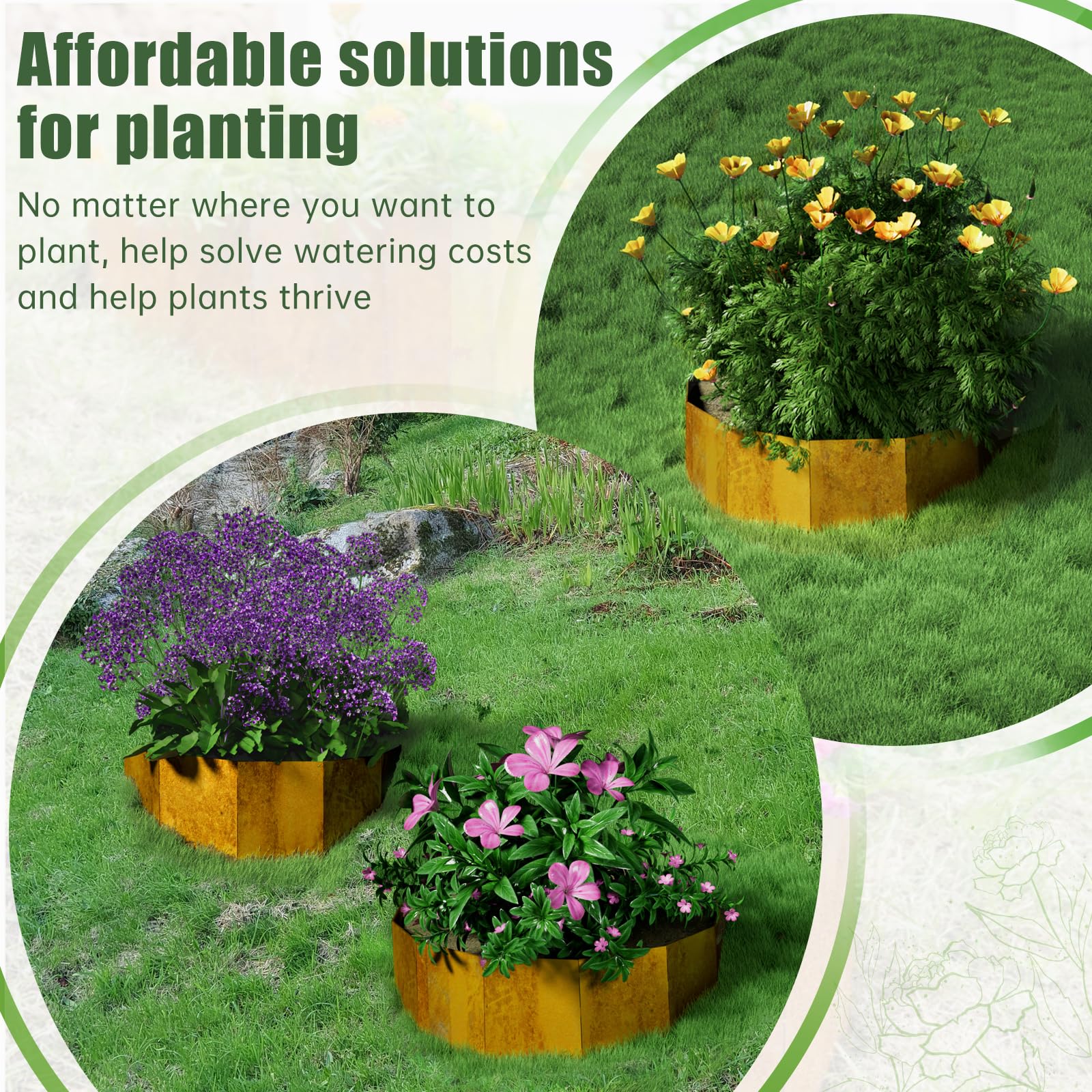 Decoroca hillside planter integrated as fall décor with leaves and pumpkins.